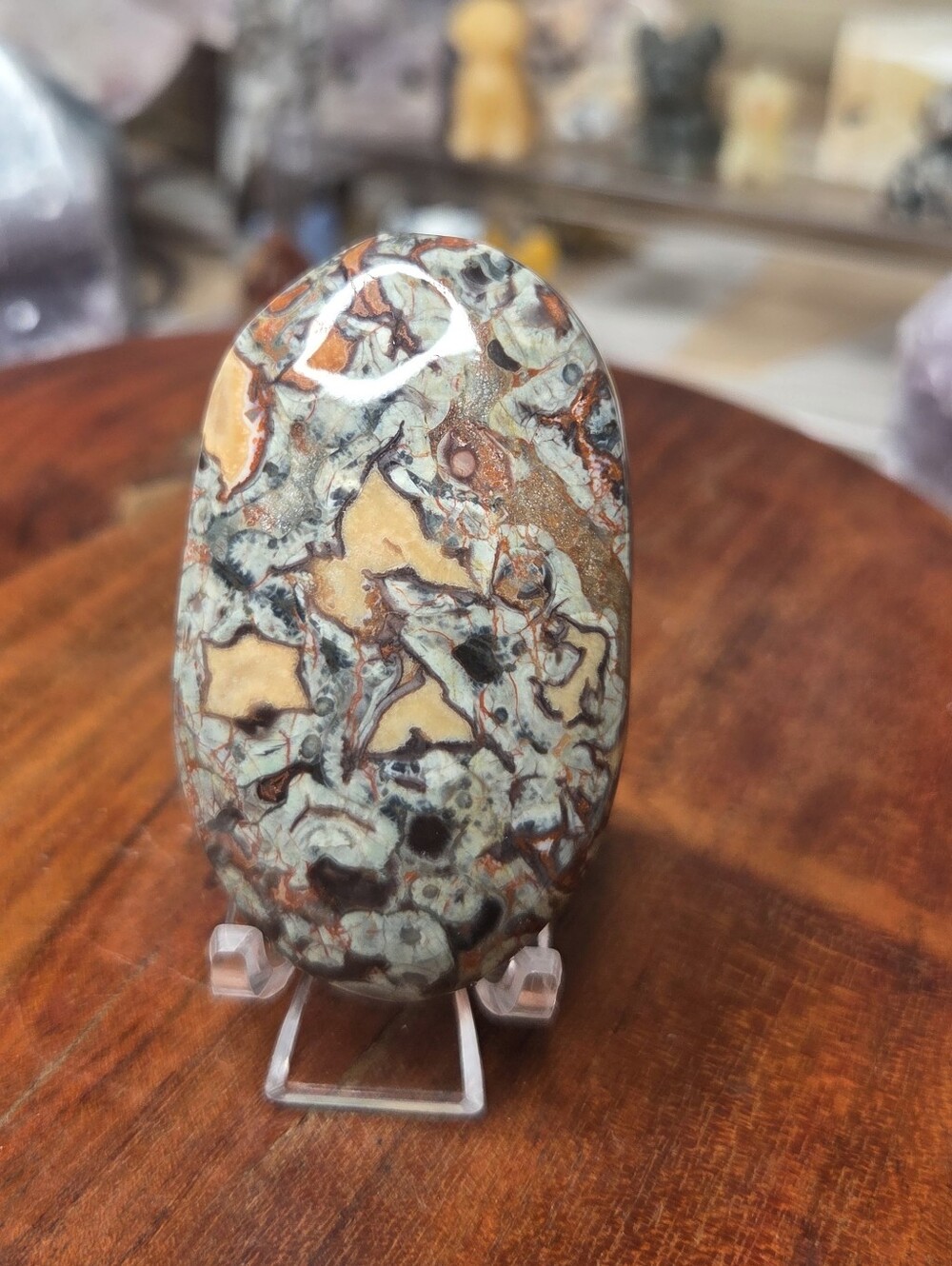 Money Agate Palmstone 2 In ( Attracts Money)